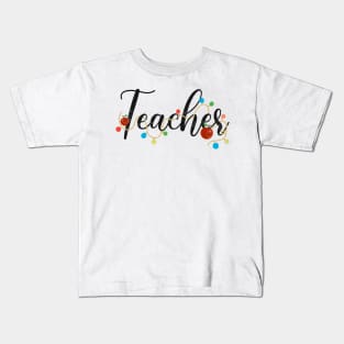 Teacher Christmas Lights Kids T-Shirt